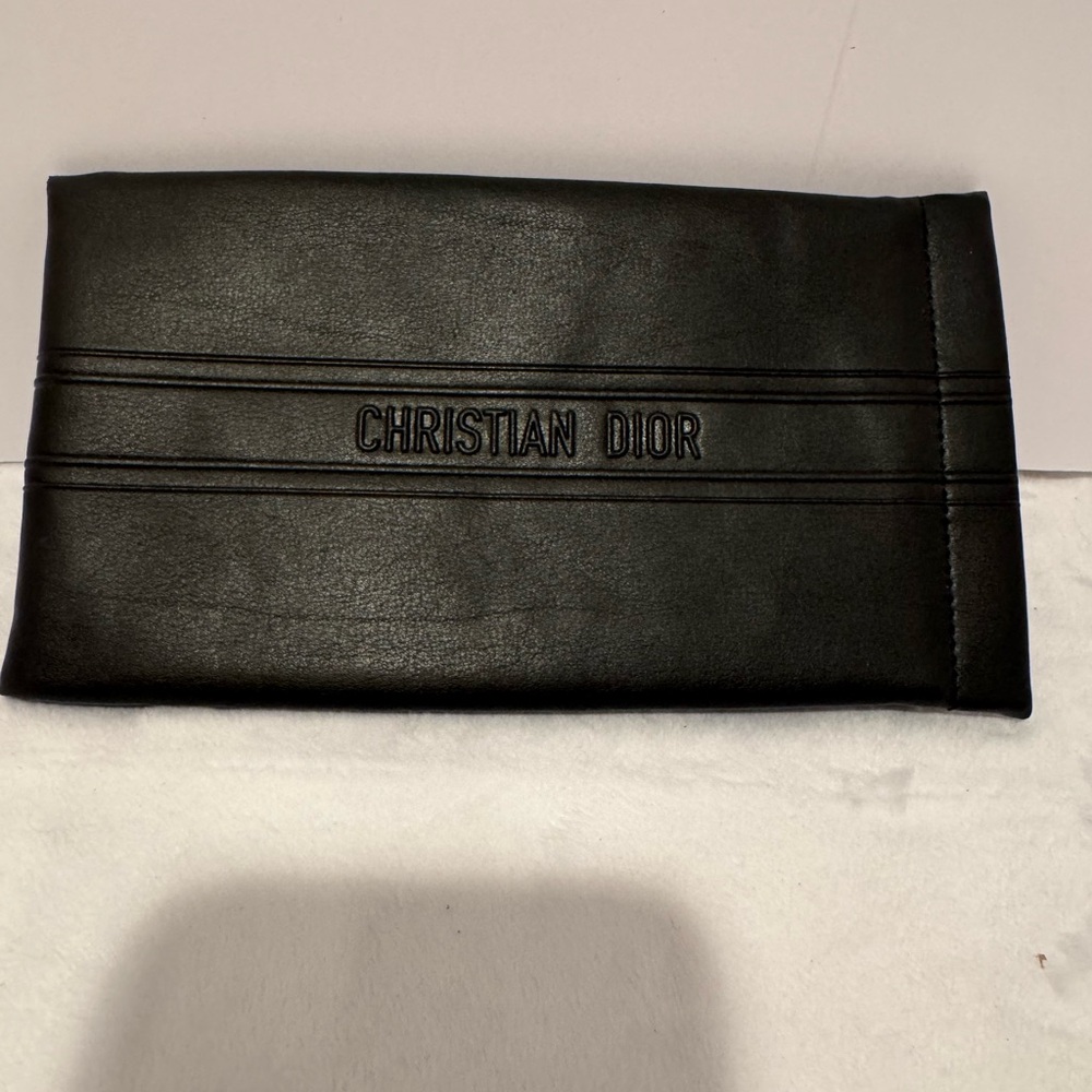 New authentic Christian Dior Black sunglasses flat case black